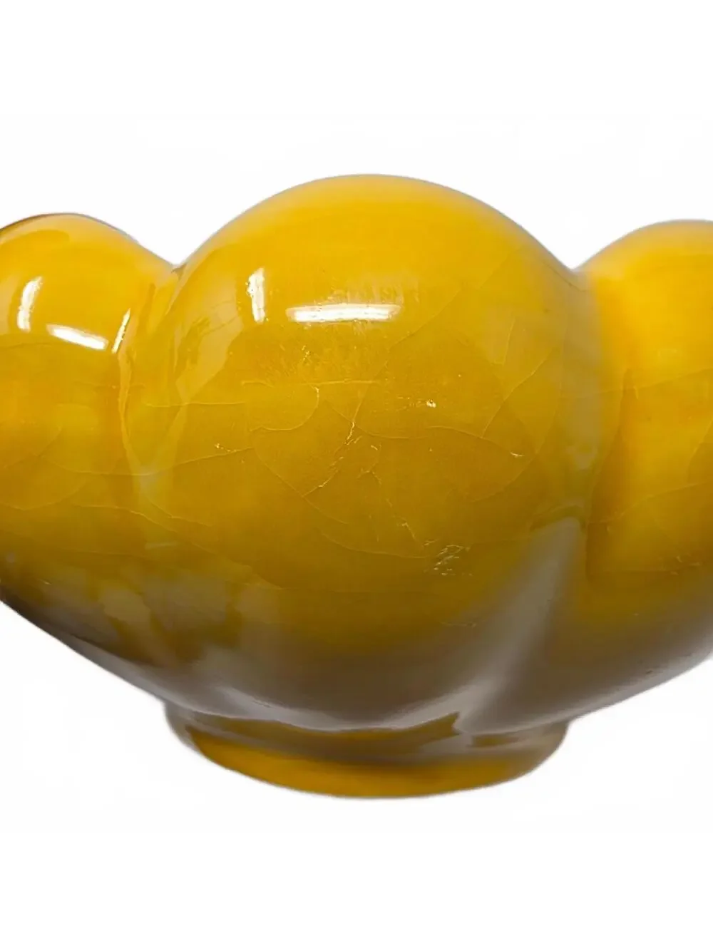 Vintage McCoy Floraline 509 Yellow Lotus Planter Bowl MCM Pottery USA